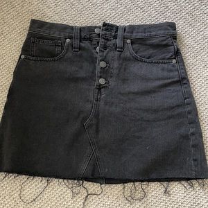 Black denim jean skirt